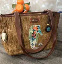 SAKROOTS Amazing Sea Horse PEACE Satchel Brown Multi 👜