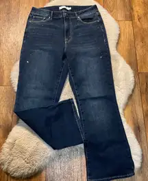 RM Rebecca Minkoff Denim Jeans Size 10 Embellished Dark Wash Stretch Crystal Std