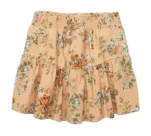 American Eagle AE Tiered Floral Corduroy Mini Skirt - large