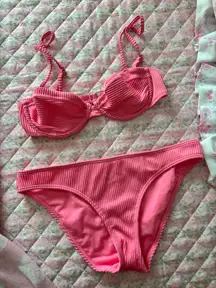 Hollister hot pink bikini set