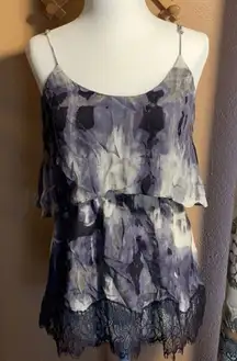 Central Park West 100% Silk Spaghetti Strap Blouse Size XS