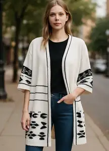 NWT Rachel Zoe Southwestern open longline cardigan 1X