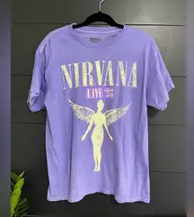 NIRVANA Live ‘93 In Utero Purple Music Band Tee Unisex Concert Merch Sz L EUC