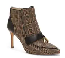 NIB- LOUISE ET CIE   Shiro Bootie In Natural Plaid/ Black