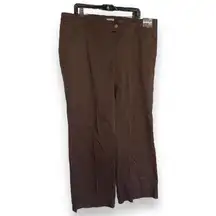 Avenue Womens Pants Size 18 Comfort Waist Signature Chino Chinos Brown NEW