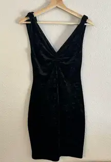 Fredrick’s of Hollywood Vintage Velour Velvet Sleeveless Bodycon Dress LBD small