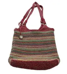 THE SAK Primary Multicolor Crochet Shoulder/Crossbody Bohemian Hippie Bag/Purse