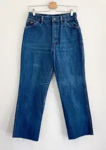Wrangler Vintage 70’s Retro Cowgirl Talon Reworked Raw Hem Jeans Made in USA