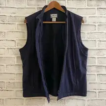 Women’s Pendleton flannel lined navy blue sleeveless vest Large