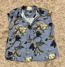 Elie Tahari floral blouse small