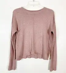 Dex Hi Lo Rose Pink Knit Sweater Size Small