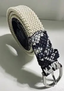 COPY - Unisex Blue, Gray & Beige Woven Elastic Rayon NWOT