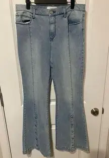 Skinnygirl Jeans high rise flare with buttons 32