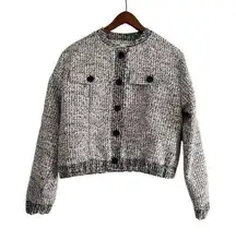 Joie Tweed Bomber Jacket Size S