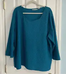 Sag Harbor Stretch Long Sleeve Blue Shirt Size 3X