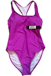 NWT Nicole Miller Racerback Purple Glo One-Piece | Stylish