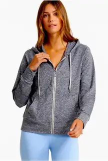 Vuori Heather Grey Zip Up Hoodie Activewear Athleisure Lightweight Womens Small