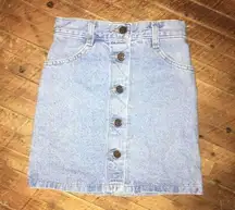 Vintage jean Lee button down Y2K miniskirt