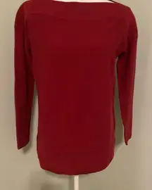 JJILL SIZE XS RIBBED 100%Cotton‎ Sweater Cherry-wine NWT $89
