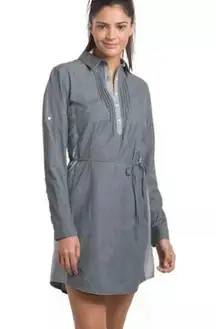 KUHL Kiley Chambray Gray Shirt Dress 