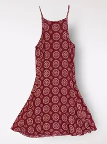 Brandy Melville Abigail Halter‎ Mini Dress One Size Red Gold