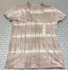 Universal Thread Tie-Dye V-Neck Tee Smoky Taupe XS NWT