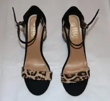 Leopard Print Heels Sandals