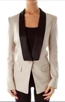 BCBGMAXAZRIA Lapeled Beige Blazer