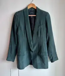 Smythe Green Long Shawl Collar Blazer Size 4