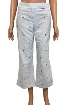 Tommy Hilfiger 10 embroidered palm striped crop pant P 3112
