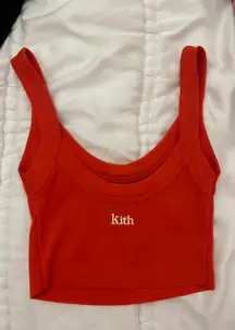 red tank top embroidered