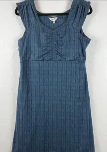 Aventura Clothing Blue Geometric Print V Neck Sleeveless Midi Dress Size M