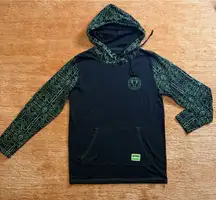 Theory Wear Unisex Game Theory Hoodie Black Green Geometric Print Size S