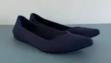 Rothy’s The Point Blue Washable Knit Ballet Flats