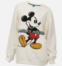 Mickey Mouse Colored Pencil Sketch Fleece Sweater White size med