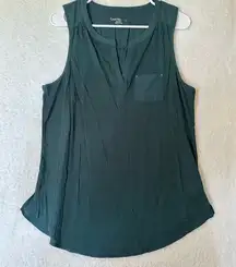 Calvin Klein Dark Green Emerald Sleeveless Blouse