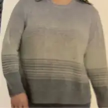 Ella Moss Women's Crewneck Long Sleeve Sweater, Blue Stripe, XXL, NWT