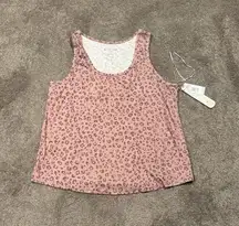 Olive & Oak Pink Leopard Print Sleepwear Tank Top SIZE XL