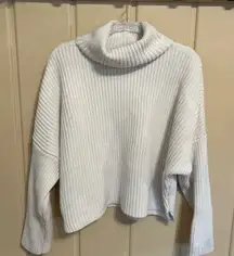 Abercrombie & Fitch Y2K Bone Chunky Ribbed Turtleneck Sweater