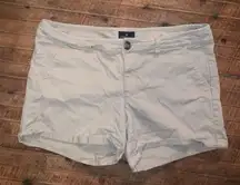 American Eagle tan stretchy flat front midi size 12 shorts