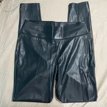 INC International Concepts Black Faux Leather Pants