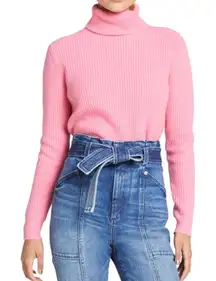 A.L.C Mitchell Chunky Pink Turtleneck Sweater