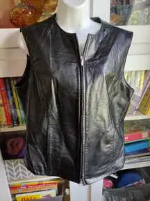 Nwot caslon lambs leather biker vest
