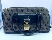 DOONEY & BOURKE black & gray signature D&B logo tote bag