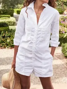 Frank & Eileen Ireland Romper Women’s Size Large White Italian Performance One P