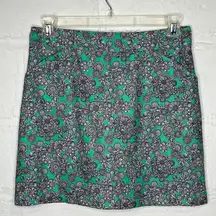 Peter Millar Women's Green Paisley Golf Skort with Pockets Size 8