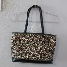 Bueno floral quilted faux leather handbag