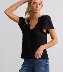 Daytrip Size S Embroidered Mesh Overlay Top Black Whimsigoth Fairy Grunge Lace