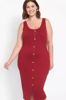 Lane Bryant Burgundy  Tight yet Stretchy Dress, Cute with Sweater and boots