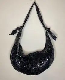 BLACK Sparkly‎ Soft Shell Evening Bag